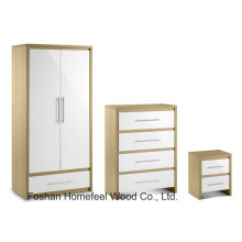 High UV Glossy Combi Wardrobe Bedroom Furniture Set (BD22)